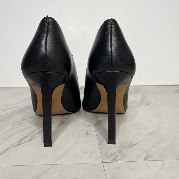 Vince Camuto Setenda Black Leather Pointed Toe Pump 9 1/2 - Picture 3 of 16